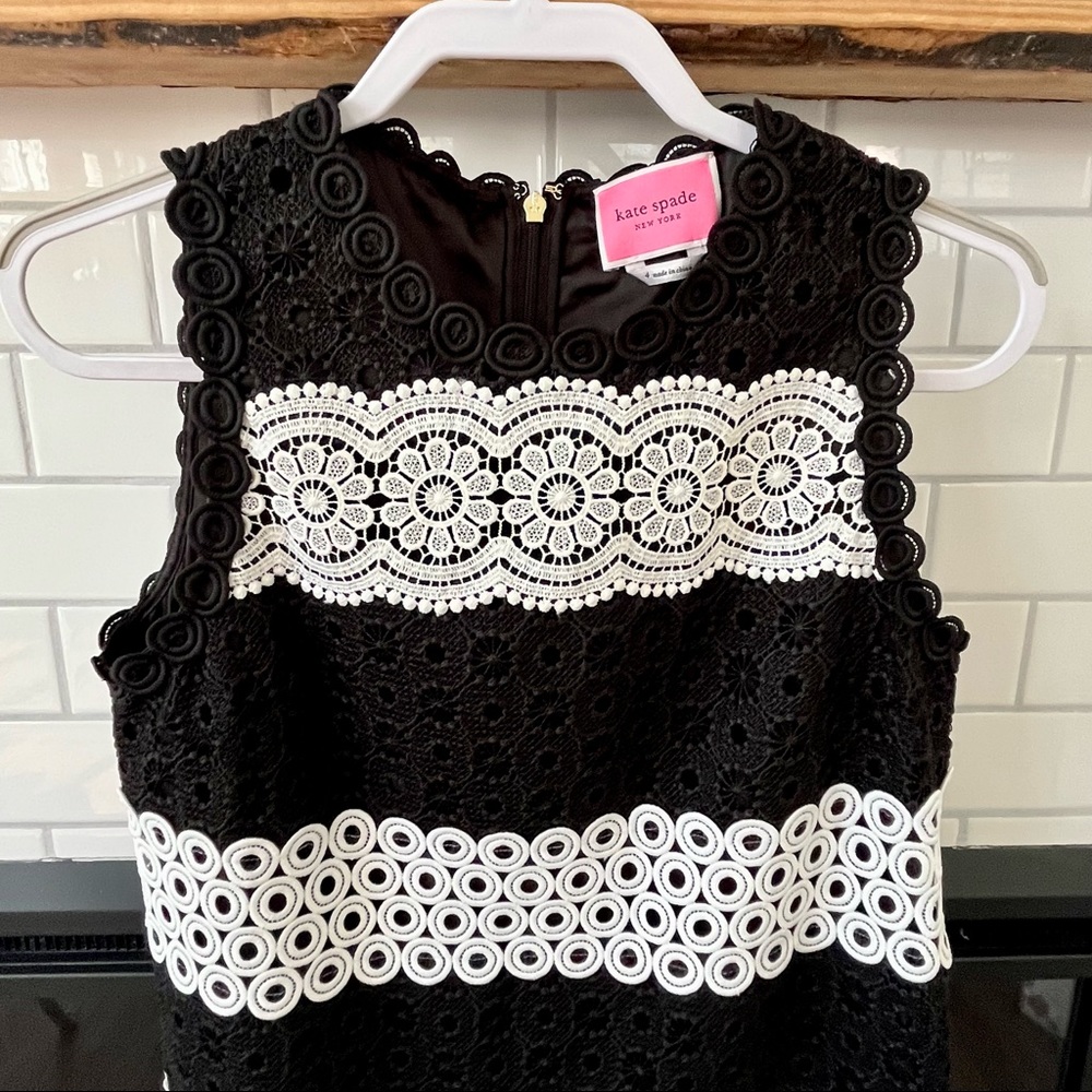 NWT Kate Spade Floral Dot Lace Shift Dress - Picture 3 of 9